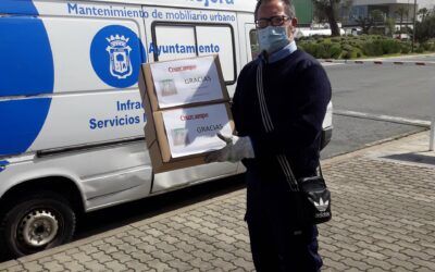 Donamos 360 pantallas de protección facial a Servicios Sociales y Policía Local de Huelva